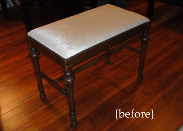 Piano bench, before