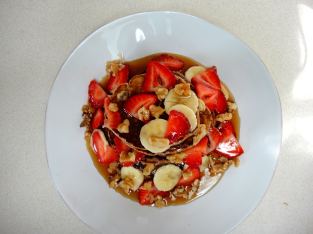 Aerial pancake view A look at the pancakes from overhead