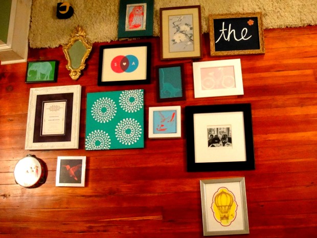 Planning the layout for the gallery wall