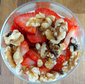 Strawberry and Walnut Parfait