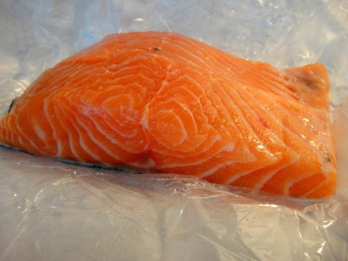 Raw salmon