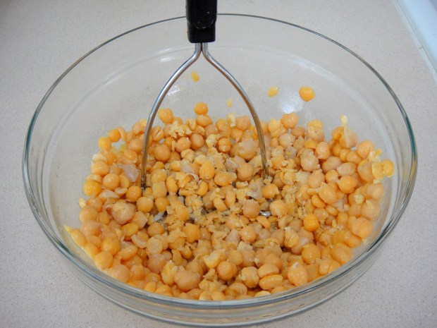 Start mashing chick peas