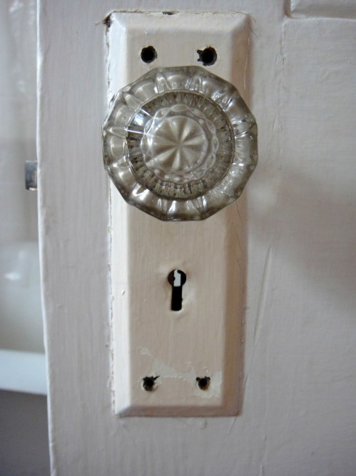 3 Glass door knob during