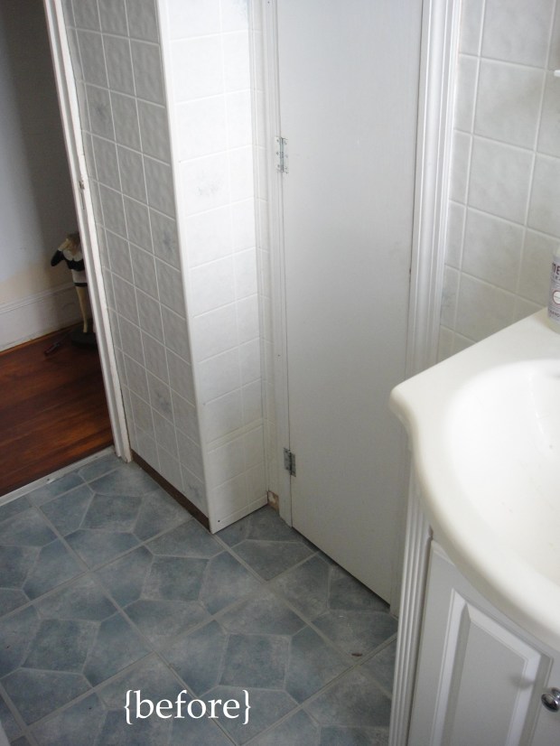 bathroom before 5 with text