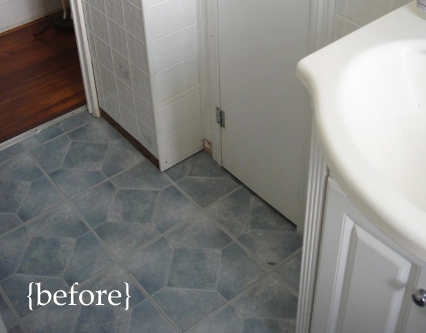 Blue stick on flooring