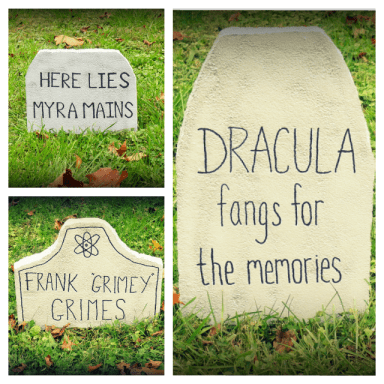 DIY Halloween Tombstones