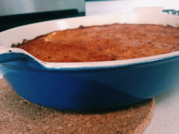 Spaghetti squash and ground turkey lasagna